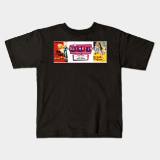 Drive-In Double Feature - Blonde Sinner & One Girl's Confession Kids T-Shirt